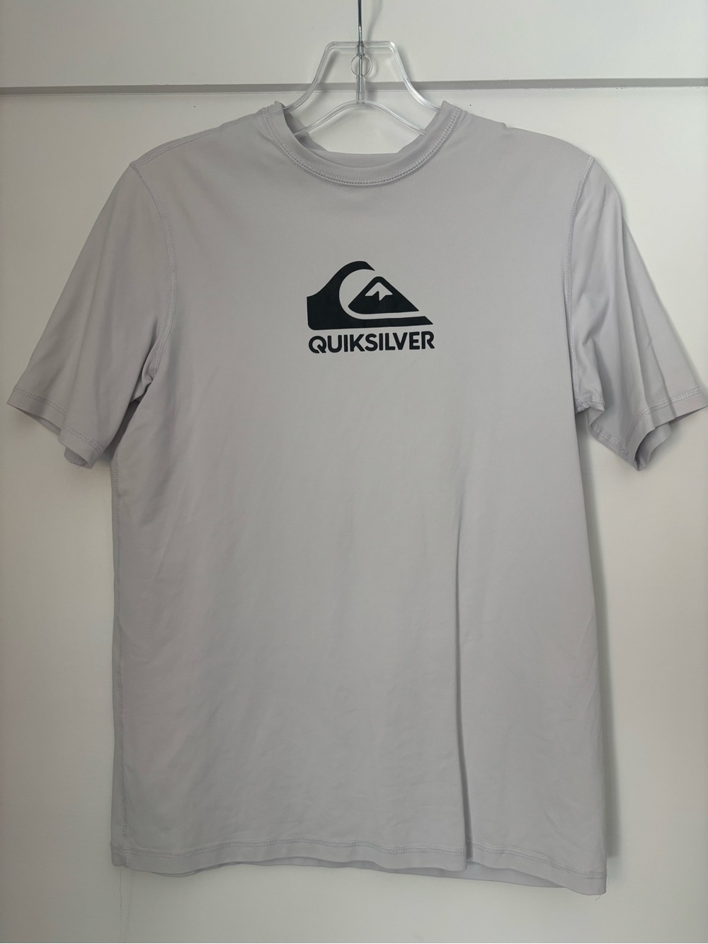 Quiksilver Light Gray Water Logo T-Shirt size 14